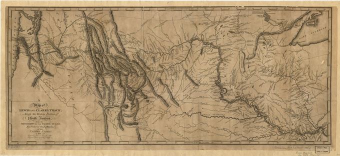 Lewis and Clark's map after their two year expedition